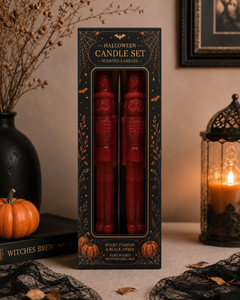 Velas LED Decorativas de Halloween con Diseño Minimalista en Blanco y Negro, Llama Parpadeante, No Tóxicas y Ecológicas para el Hogar - Product Image 4