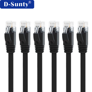 สายแพทช์ Cat6 แบบแบน UTP ยาว 1-30 เมตร 32/30awg 1Gbps 8P8C ปลอกหุ้ม PVC แบบขึ้นรูป ยืดหยุ่นได้ มีความเสถียรสูง สำหรับอุปกรณ์ภายในบ้าน สายทองแดงเปลือย - Product Image 3