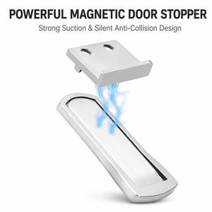 Tope de Puerta Magnético Oculto Ultrafino de Aleación de Zinc Sin Perforación, Retenedor Delgado para Puertas de Cristal de Marco Estrecho, Baño, Oficina, Hotel - Product Image 3