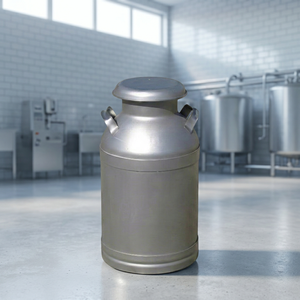 Bidon à lait en aluminium avec couvercle, qualité alimentaire, conteneur de stockage de lait, seau robuste pour la collecte, le transport et l'approvisionnement agricoles - Product Image 4