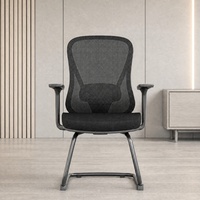 Chaise de bureau exécutive ergonomique pivotante en maille avec base chromée pour salle de réunion scolaire (vente en gros)