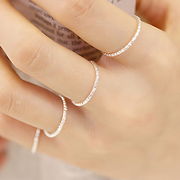 Bagues minimalistes fines et simples pour femmes, argent sterling 925, bague tendance pour filles, bijoux de créateur, vente en gros