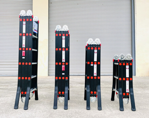 Échelle combinée pliante multifonction en aluminium EN131, 4x5 marches, échelle extensible NKG-45, 150 kg, fabricant OEM - Product Image 3