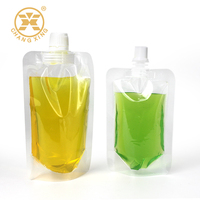 Sachets Doypack à bec verseur imprimés en héliogravure pour boissons énergisantes et bubble tea, sacs en plastique recyclables jetables avec buse, vente en gros
