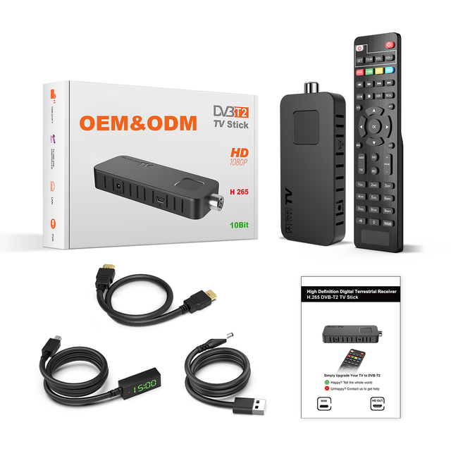 DVB-T2 Mini H.265 TV Stick 4k Digital Terrestrial Full HD 1080P TV Receiver Set Top Box