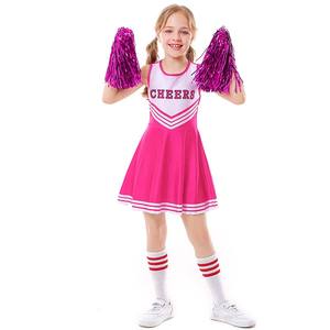 Disfraz de chica animadora Rosa <span class=keywords><strong>cumpleaños</strong></span> fiesta Halloween chico con calcetines poms - Product Image 3