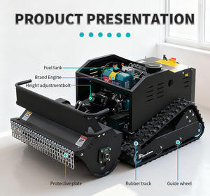 Tondeuse à <span class=keywords><strong>gazon</strong></span> télécommandée à forte capacité de franchissement de pente, professionnelle, pour ferme, jardin, tout terrain, coupe-herbe de haute qualité - Product Image 3