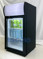 80 Litres Sous Comptoir Bar Réfrigérateur Commercial Vin Froid Réfrigérateur Ventilateur Refroidissement Verre Spectacle Refroidisseur Pour Boissons