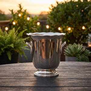 Refroidisseur à vin en laiton plaqué argent - Product Image 4