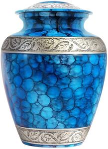 Per sempre ricordato classico blu adulto stile americano cremazione urna ricordi per ceneri umane in vendita - Product Image 5