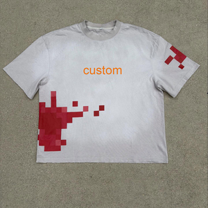 Camisetas Personalizadas de Estilo Urbano Vintage, 100% Algodón, Corte Cuadrado, Estampado Gráfico, Lavado Ácido - Product Image 1