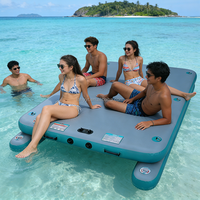 Plateforme de pêche gonflable portable Hailebao en PVC, pont flottant en tissu Drop-stitch, tapis aquatique, tapis pneumatique, skis nautiques