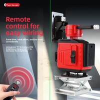 Niveau laser infrarouge 12 lignes haute précision, faisceau fin lumineux, alimenté par batterie, pour usage extérieur, niveau laser violet-vert, fourniture d'usine