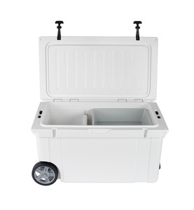 Rotomolded <strong>Cooler</strong> <strong>Box</strong> with Big <strong>Wheels</strong> Ice <strong>Box</strong> Camping <strong>Cooler</strong> Ice Chest for Fishing Marine - Product Image 2