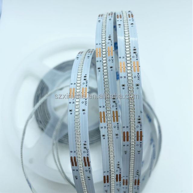 New Mini RGB LED Strip 24V 10mm Width 630LEDs/M 15W Flexible Self-Adhesive Color Changing Light Strip Factory sale