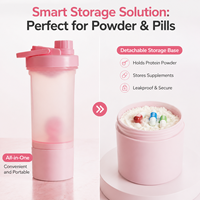 Bouteille de sport en plastique 400 ml pour adultes, anti-fuite, écologique, résistante à l'eau bouillante, avec couvercle à vis, idéale pour les protéines en poudre, parfaite pour les voyages et la salle de sport