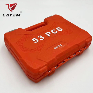 Boîtes <span class=keywords><strong>à</strong></span> <span class=keywords><strong>outils</strong></span> combinées orange <span class=keywords><strong>à</strong></span> 72 dents Ensemble de 53 pièces <span class=keywords><strong>à</strong></span> cliquet poli Autres <span class=keywords><strong>outils</strong></span> <span class=keywords><strong>à</strong></span> main du mécanicien Mallette rigide OEM personnalisable - Product Image 3