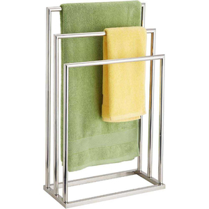 Support de serviettes métallique robuste en promotion pour salle de bain – Barre de rangement autoportante pour serviettes - Product Image 4