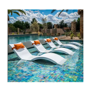 Silla de lujo para piscina, mueble de patio exterior, tumbona de plástico para piscina y playa. - Product Image 3