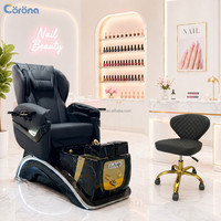 Mobilier de salon de beauté, nouveau design, fauteuil de pédicure professionnel de luxe avec massage