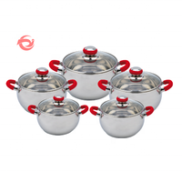 Lot de 10 casseroles en acier inoxydable pour cuisinière à induction bon marché