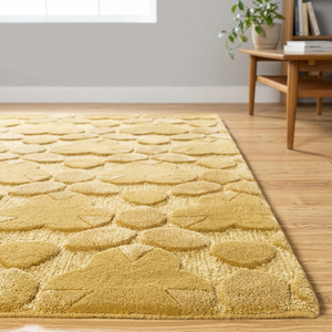 Tapis en laine tufté à la main à motifs floraux personnalisés, écologique, antidérapant, tapis de sol doux - Product Image 3
