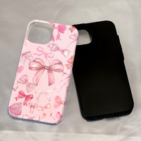 Vitalité Fille 2-en-1 16 Film Cas Couverture Complète De Protection TPU Téléphone Mobile Cas pour iPhone 15 Ins Bowknot Antichoc Pro Modèle