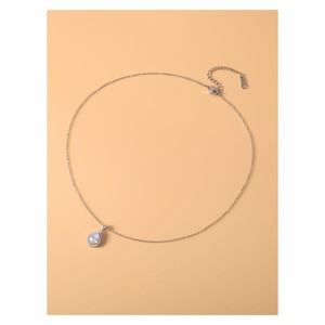Ensemble de boucles d'oreilles et collier en forme de goutte d'eau, en alliage de cuivre, bijoux de mariage pour femmes - Product Image 4