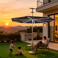 Parasol extérieur robuste à suspendre, base ronde en marbre de 40 kg, pour terrasse résidentielle, protection solaire
