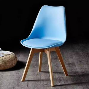 Free Sample Tulip Furniture Nordic Simple Restaurant Modern Wood Leg Plastic <b>Polypropylene</b> Dining <b>Chair</b> - Product Image 4