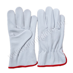 Venta barata de trabajo de cuero-guantes, 100% piel de cabra para trabajo de jardinería más barato, los conductores - Product Image 1