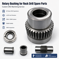 Bague rotative usinée CNC en acier inoxydable OEM SS304, manchon résistant à l'usure, pièces de rechange pour foreuse à roche, usinage par électroérosion à fil et brochage pour l'exploitation minière