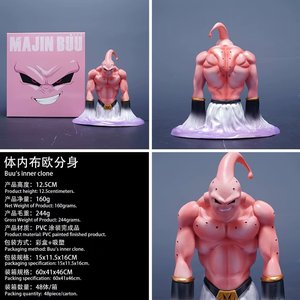 Figura de PVC de Alta Calidad de Majin Buu en Forma Malvada, Diseño Musculoso, Base Texturizada, Escala 1:48, Modelo de Juguete para Anime - Product Image 2