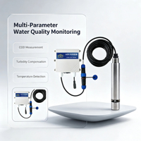 Transmetteur LoRaWAN UV COD sans réactifs avec essuie-glace automatique multiparamètres alimenté par batterie pour la surveillance hors réseau de la qualité de l'eau