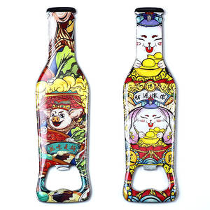 Promoción Abrebotellas de metal personalizado Sublimación magnética Aluminio en forma de imán de <span class=keywords><strong>cerveza</strong></span> Sacacorchos y abridor - Product Image 1