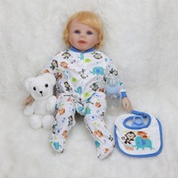Muñeca Reborn realista de silicona suave para niños, juguete realista de 22 pulgadas