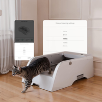 Bac à litière automatique pour chat amélioré avec WiFi, nettoyage automatique, commande vocale et par application, nettoyage facile, capacité de 6 L pour plusieurs chats