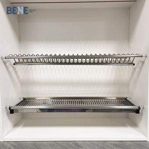 Modern Multi-Function Double-Layer Stainless Steel 201/304 Dish Rack <b>Kitchen</b> <b>Storage</b> Rack Drain Bowl for Tableware Puttable - Product Image 1