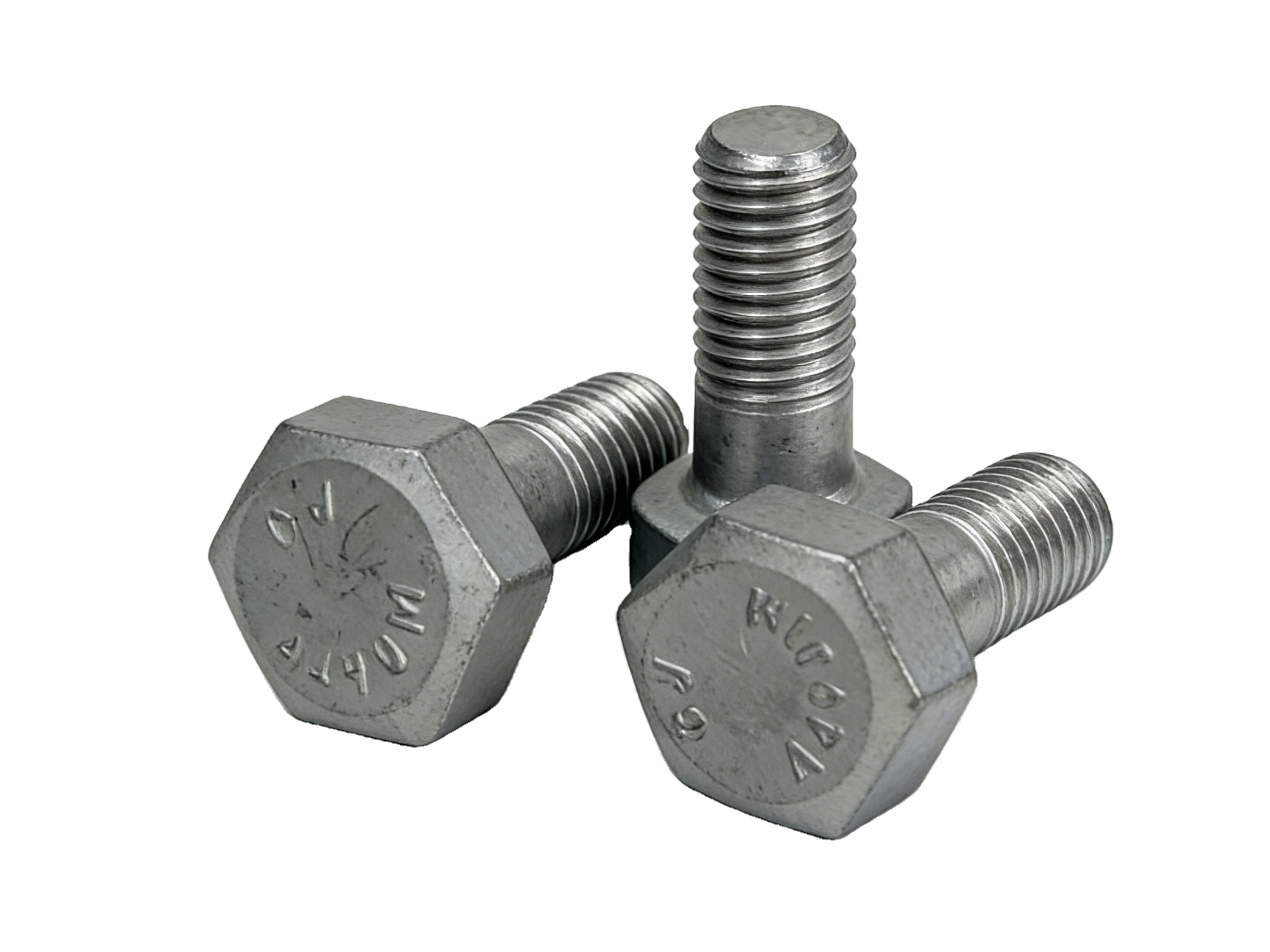 ASTM A490 Grade M16/M20 Alloy Steel Dacromet Hex Head Bolts & Nuts With UNC Thread And Washers