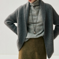 Pull en tricot chaud et luxueux Jancoco pour l'automne et l'hiver, cardigan en cachemire tricoté sur mesure pour femmes avec ceinture