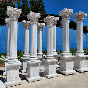 Blanc Noir Extérieur Intérieur Moderne Décor Marbre Pierre Colonne Romaine Pilier Prix de Vente - Product Image 3