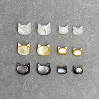 Liontin Kepala Kucing Ukiran CNC Laris Manis, Perhiasan Mutiara Asli untuk Kalung & Gelang DIY