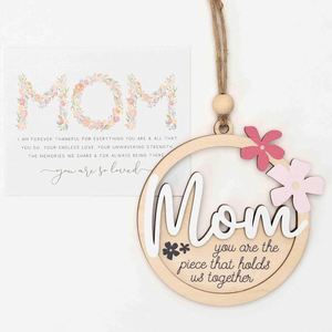ของตกแต่งบ้านไม้ป็อปลาร์แบบขายส่ง ลายดอกไม้ฉลุลาย ของขวัญวันแม่ - Product Image 1
