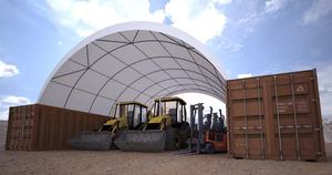 Abri de toit en conteneur maritime à structure métallique pour <span class=keywords><strong>garage</strong></span> dôme, abri de stockage ou carport - Product Image 3