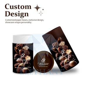 Wholesale Custom Eco-friendly and Unique Luxurious Kraft Round Tube Packing Craft Cookie Gift Chocolate Paper Tube Packaging - Product Image 1