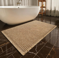 Tapis de bain antidérapant en tissu gaufré 100% polyester