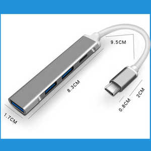 USB C <span class=keywords><strong>Hub</strong></span> 3,0 y <span class=keywords><strong>2</strong></span>,0 4 puertos 3,1 Multi para Lenovo para <span class=keywords><strong>Xiaomi</strong></span> Macbook Pro Air OTG Características Material de aleación de aluminio Producto en stock - Product Image 6