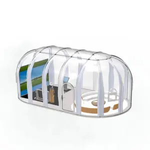 Customized large glass outdoor transparent camping party dome tents camping tree cabin house geometric dome tent for camping