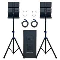 Sistema de Altavoces PA Profesional de 2000W de Alta Potencia, Subwoofer Activo Dual de 12 Pulgadas, 2 Satélites, Conjuntos de Karaoke con Bluetooth, Mini Portátil con Corriente Alterna