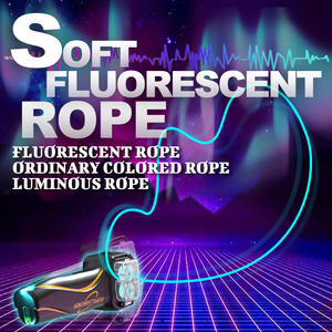 猫和狗的户外运动玩具 LED 发光塑料绳发射器 旋转套索发射器带霓虹蓝绳 - Product Image 3